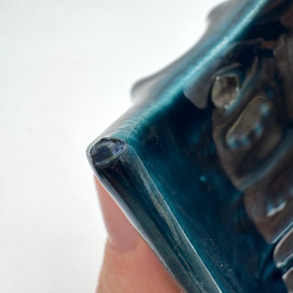 Wall candle holder - AWF pottery studio Norway 1960s - Candle light holder. Deep - Picture 16 of 16